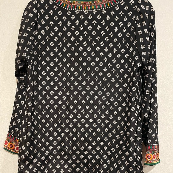 Biba black boho tunic size M - Picture 2 of 5